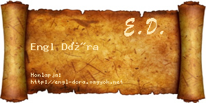 Engl Dóra névjegykártya